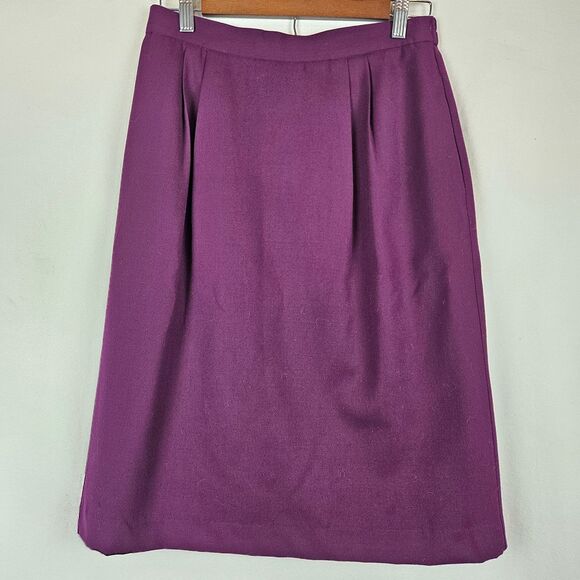 David Brooks 100% wool vintage skirt blazer suit purple black silver, size 10‎ - Picture 6 of 12